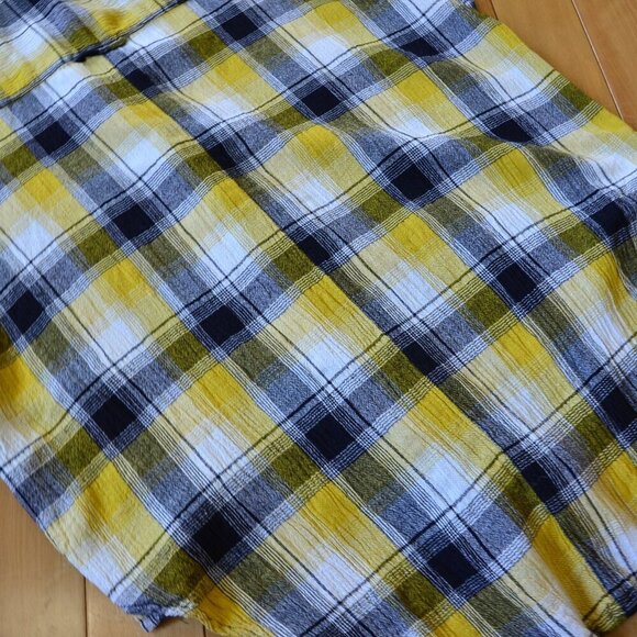 Anthropologie Maeve Embroidered Plaid Button Down Tunic Shirt Size XS/S - Picture 13 of 15